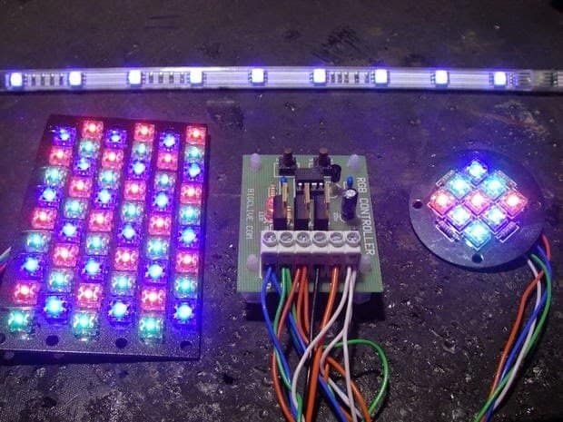 Circuito Controlador LED RGB Simples