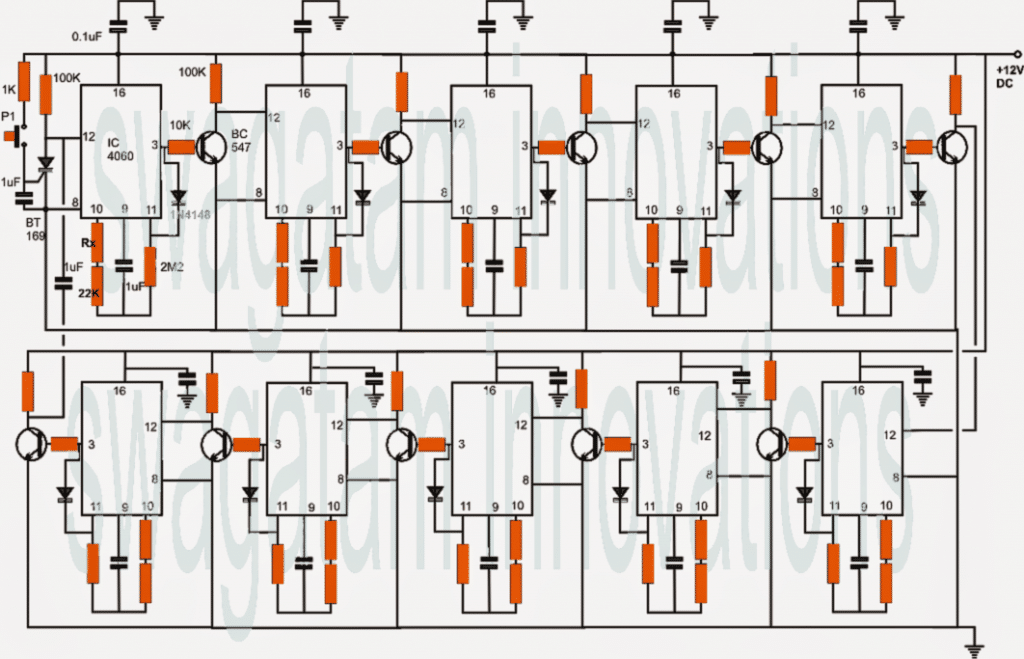 Circuito de cronômetro de gerador diesel programável