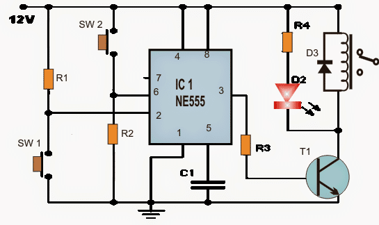 Lav dette Simple Set Reset Circuit ved hjælp af IC 555