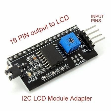 Pinouts del mòdul LCD I2C