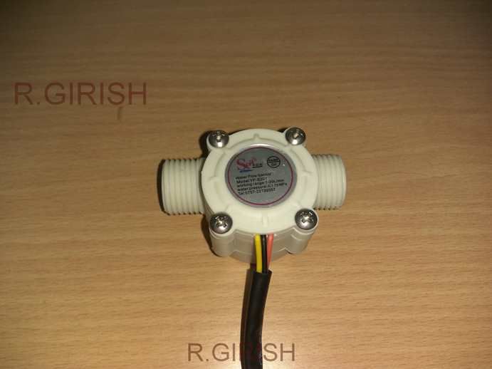 Circuito de medidor de flujo de agua digital simple usando Arduino