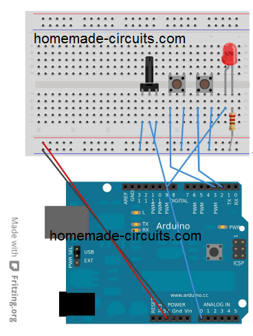 Използване на потенциометър с Arduino