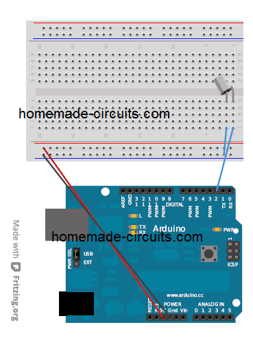 integrovaný senzor náklonu s Arduino