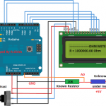 Проста схема на цифровия омметър Arduino