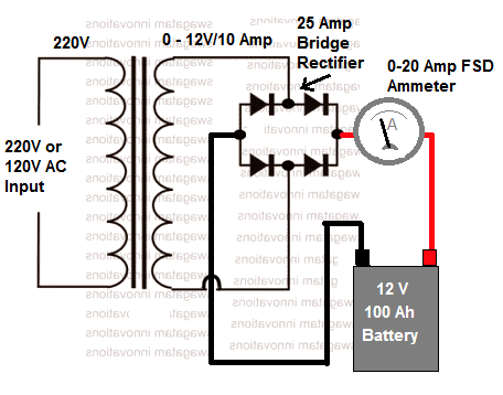 12V batteriladerkretser [ved bruk av LM317, LM338, L200, transistorer]