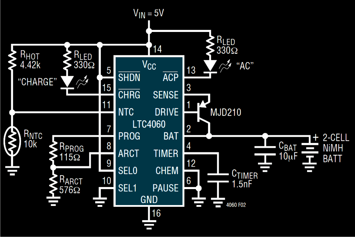 Precision Ni-Mh, Ni-Cd charger circuit.