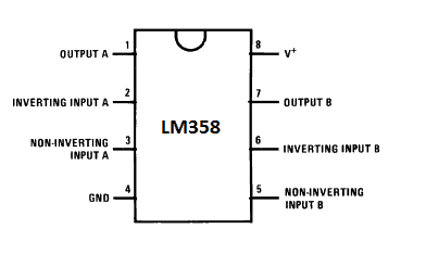 Op-forstærker (IC LM358)