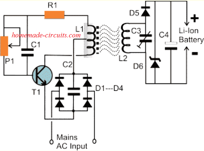 Circuit voor draadloze Li-ion-batterijlader