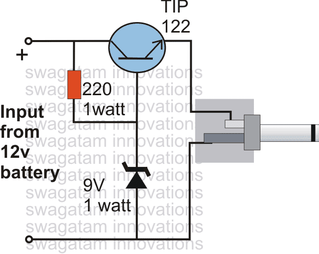 Коло за пуњач једносмерне струје помоћу једног транзистора