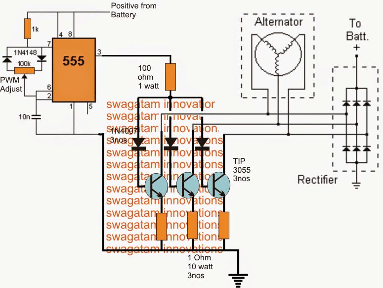 Mga Circuit ng Regulator ng Boltahe ng 3-Phase na Motorsiklo