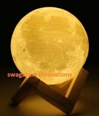 3D Moon-Sphere LED Driver med oplader og lysdæmper