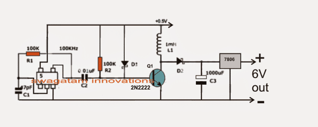0.6V до 6V / 12V Boost Converter Circuit