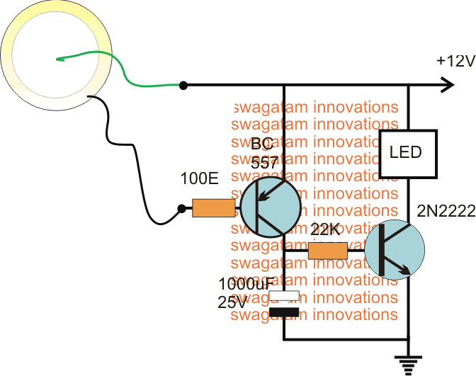Circuito de luz de escalera activado por pie