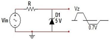 dioda zener sebagai penjepit tegangan