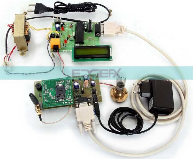 Базирана на GSM интелигентност за кражба на превозни средства на собственика на мобилния му телефон с помощта на PIC Microcontroller Project Kit от Edgefxkits.com
