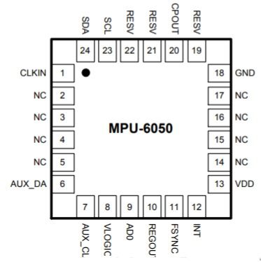 MPU-6050 tihvtide skeem