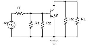 Circuit équivalent CA pour amplificateur CE
