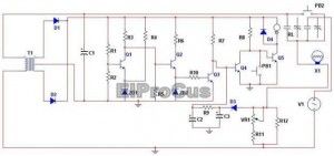Diagrama de circuito de controle eletrônico do motor
