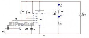 Indikator for mobilindikator Circuit Diagram