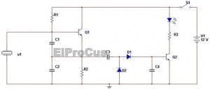 Diagramme de circuit de projets électroniques simples de testeur de cristal