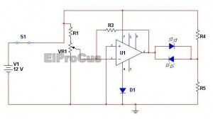 Monitor de voltaje de batería Diagrama de circuito de proyectos electrónicos simples