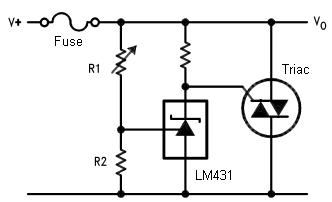 Crowbar Circuit باستخدام LM431 IC