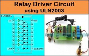 Relæ Driver Circuit ved hjælp af ULN2003 Featured Image