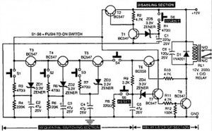 Diagrama de circuits de bloqueig electrònic intel·ligent