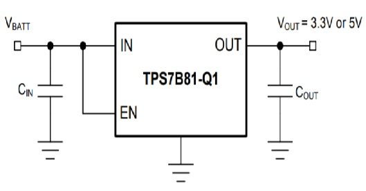 TPS7B81-Q1 యొక్క సర్క్యూట్ రేఖాచిత్రం