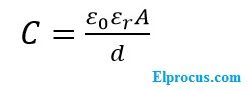 Формула за капацитивен преобразувател