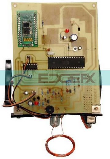 Vehículo robótico detector de metales operado por el kit de proyecto de aplicación de Android