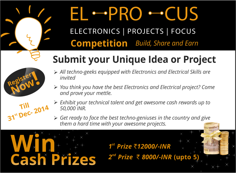 Evento Elprocus per professionisti dell'ingegneria: vinci fino a 50.000 INR