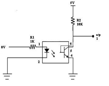MCT2E Opto-koppeling - Circuit