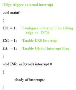 Programação de interrupção de hardware externo