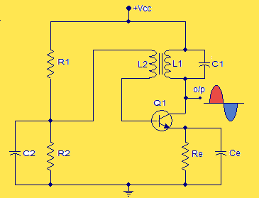 Circuito de oscilador coletor sintonizado