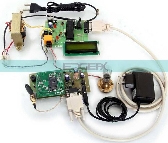 Intimação de roubo de veículo com base em GSM para o proprietário em seu telefone celular usando o kit de projeto de microcontrolador PIC
