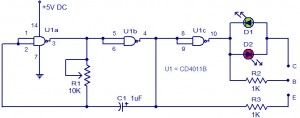 Projeto de testador de transistor baseado em LED
