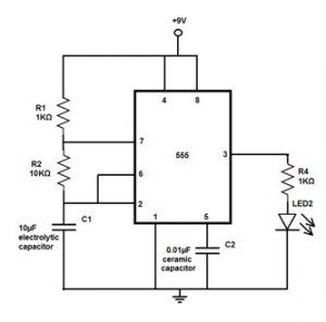 Circuit electrònic senzill intermitent LED