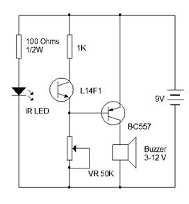 Burgler Alarm Jednoduchý elektronický obvod