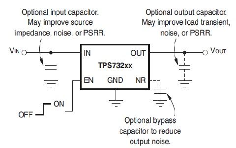 TPS732XX -Specifiche e schema del circuito