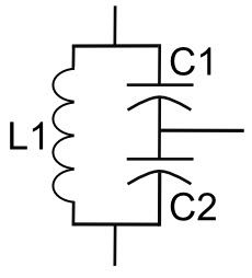 Krog rezervoarja s kondenzatorji in induktorji