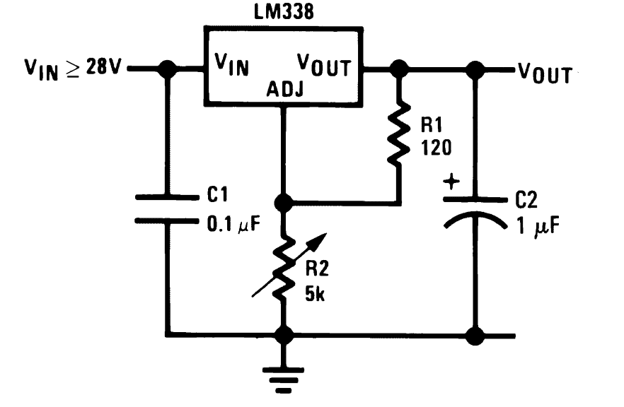 دوائر تطبيق IC LM338