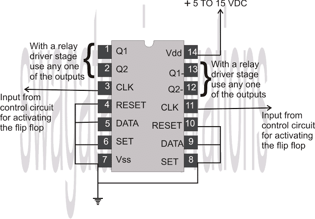 IC 4013 ištraukimo jungties schema