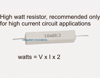 vysoce wattový drátový rezistor