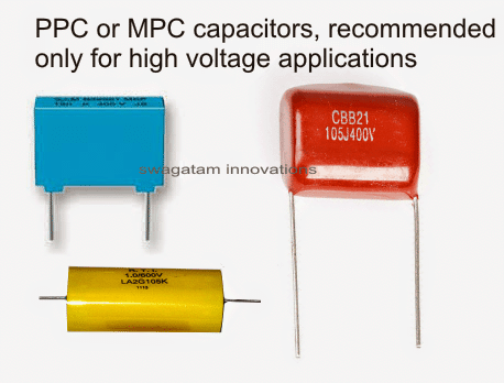 identificación de la clasificación del condensador PPC MPC