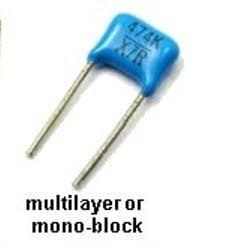 multilayer o monoblock capacitors 474K