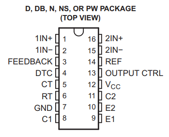 تفاصيل pinout IC TL494