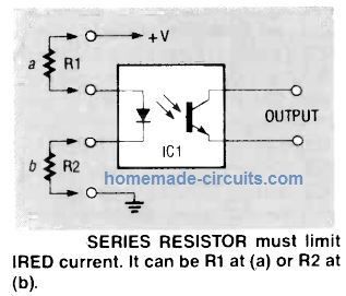 как да свържете резистор към светодиода на входния оптодвойър