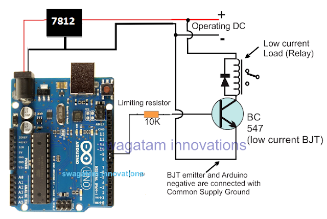 ربط Arduino أو توصيله بسائق ترحيل الترانزستور