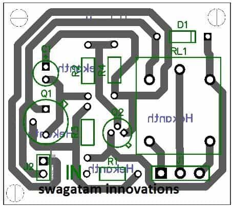 Progettazione PCB per circuito latch transistor